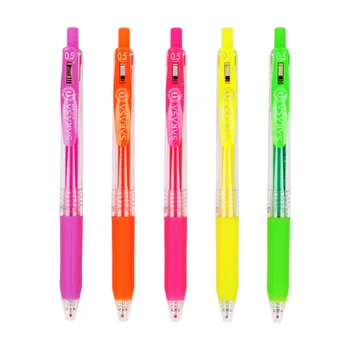 0,5 мм Флуоресцентная цветная гелевая ручка для ручного счета Цветная гелевая водная ручка Kawaii канцелярские принадлежности