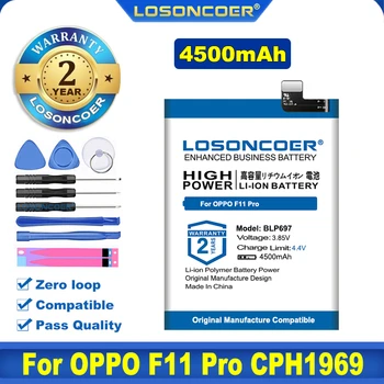 100% Оригинальный аккумулятор LOSONCOER 4500mAh BLP697 для мобильного телефона OPPO F11 Pro CPH1969