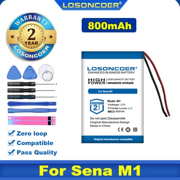 100% Оригинальный аккумулятор LOSONCOER 800 мАч для гарнитуры Sena M1