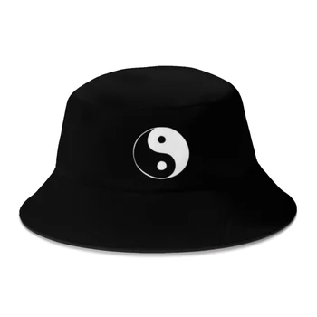 2022 Новые летние шляпы-ведра с символом мира Инь-Ян для унисекс, пляжные складные шляпы-бобы для рыбалки, Солнцезащитная кепка