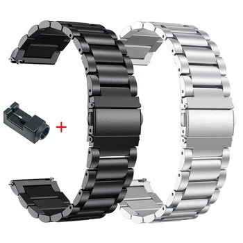 22 мм 20 мм Ремешок для Samsung Galaxy Watch 4/5 40 мм 44 мм И Pro 45 мм Watch4 Классический Браслет Из Нержавеющей Стали Huawei GT/3/Pro Band