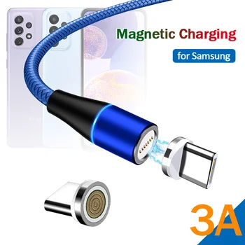 3A Кабель-адаптер для быстрой Магнитной зарядки Samsung Galaxy A52 A72 A23 A33 A53 A73 A51 A71 Z Fold Flip 3 4 Разъем USB Type-C