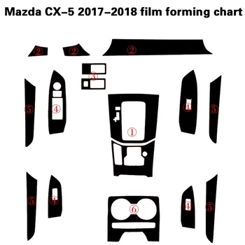 3D/5D Наклейки Из Углеродного Волокна Наклейки Для Mazda Cx-5 2017-2020 Внутренняя Центральная Панель Управления Дверной Ручкой Аксессуары Для Укладки Автомобилей