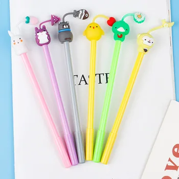 48 Шт Оптом Креативные гелевые ручки для животных с щупальцами, милые мультяшные простые канцелярские принадлежности для студентов Kawaii Pet Оптом