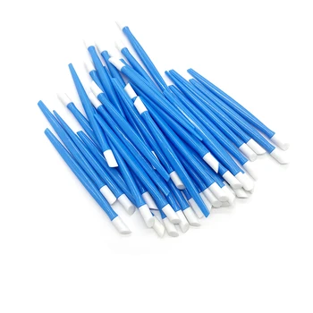 50шт Пластиковая ручка Толкатель для ногтей и кутикулы Мягкие резиновые насадки для мужчин и женщин Помогают разгладить цветные полосы