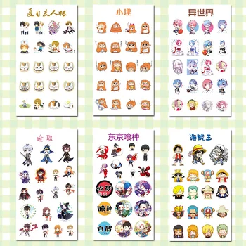 6 Листов/комплект декоративных наклеек из японского аниме-сериала Kawaii для скрапбукинга, канцелярских принадлежностей, стикеров для рукоделия