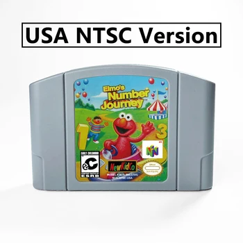 64 Битный игровой картридж Elmo's Number Journey Версия для США Формат NTSC для N64