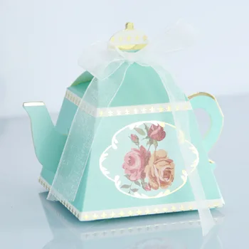 6шт горячего тиснения в Европейском стиле Королевский чайник Свадебная коробка для сахара Ретро Коробка для сахара Индивидуальность Коробка для выпечки послеобеденного чая