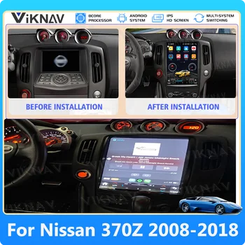 8-Ядерный Обновленный Беспроводной CarPlay Android Autoaudio Для Nissan 370Z 2008-2018 Автомобильный Радиоприемник с 12,1-дюймовым Сенсорным Экраном, Стерео GPS-плеер