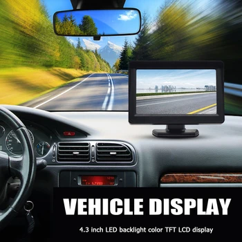 AHD IPS Монитор Безопасная Парковка Задним Ходом Видео Дисплей Заднего Вида 12LED HD Экран Автомобильный Монитор 5 дюймов для Автомобиля RV для Автоаксессуаров