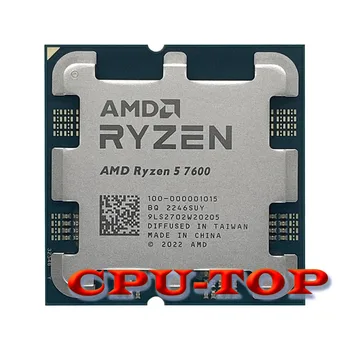 AMD Ryzen 5 7600 R5 7600 3,8 ГГц 6-ядерный 12-потоковый процессор CPU 5NM L3 = 32M 100-00001015 слот AM5, без коробки, без вентилятора.