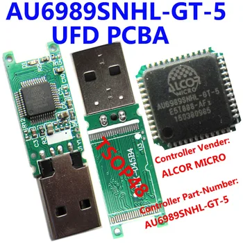 AU6989SNHL-GT-5 UFD PCBA, USB2.0 UDISK PCBA, TSOP48, НОМЕР ДЕТАЛИ КОНТРОЛЛЕРА AU6989SNHL-GT-5