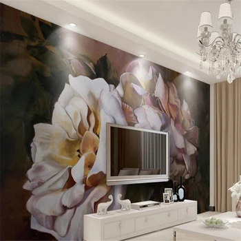 Beibehang 3D Обои Европейская Роза Богато Украшенный ТВ Фон Стены Гостиная Спальня Настенные обои для стен 3 d papel de parede