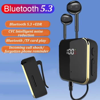 Bluetooth 5.3 Приемник Type C Зарядка Стереоприемник громкой связи CVC Интеллектуальное Шумоподавление Поддержка TF карты Автомобильные Аксессуары
