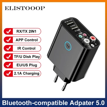 Bluetooth-передатчик и приемник, аудиоадаптер, быстрое зарядное устройство, 3,5 ММ AUX RCA, TF-карта, U-диск, стереомузыкальный беспроводной адаптер.