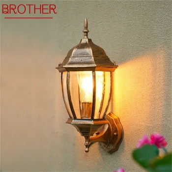 BROTHER Классический уличный настенный светильник Водонепроницаемый IP65 Ретро-бра Декоративное освещение для домашнего крыльца