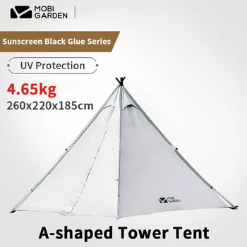 MOBI GARDEN A-Образная Палатка-Башня 150D Ткань Оксфорд Двухслойная Палатка Открытый Солнцезащитный Крем UV40 + С Двойной Дверью Палатка Для Путешествий Кемпинг