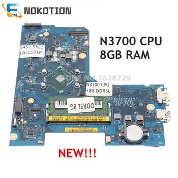 NOKOTION Фирменная Новинка CN-0F77J1 0F77J1 F77J1 Для DELL Inspiron 5552 5452 Материнская Плата Ноутбука AAL14 LA-C571P С процессором N3700 + 8 ГБ оперативной памяти