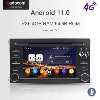 PX6 Android 11,0 Bluetooth 5,0 4 ГБ оперативной ПАМЯТИ + 64 ГБ 8-ядерный Автомобильный DVD-плеер для PORSCHE Cayenne 2006-2010 Wifi РАДИО GPS Глонасс карта