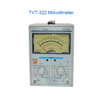 TVT-322 Высококачественные Указательные Приборы Для измерения напряжения, Двухканальный Миливольтметр, Двухигольный Милливольтметр 100uV-300V