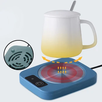USB-грелка для гаджета, Силиконовая тонкая подставка для чашек для кофе, чая, напитков, USB-нагреватель, подставка для кружки, приятный подарок