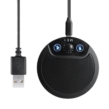 USB Конденсаторный микрофон Микрофон для записи компьютерных конференций Микрофон с 360-градусным звукоснимателем для ноутбука Настольный ПК