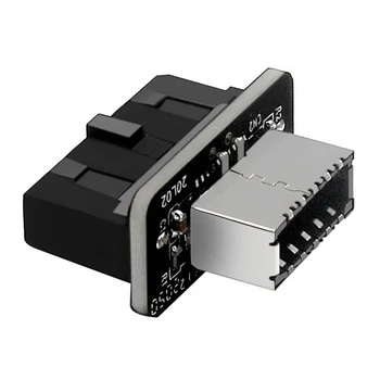 USB3.0 19P / 20P к адаптеру TYPE-E Внутренний вертикальный адаптер на передней панели, разъем-преобразователь для материнской платы компьютера