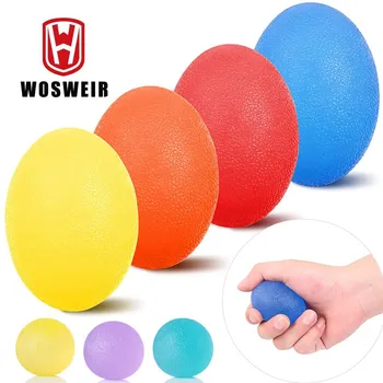 WOSWEIR Силикагелевый ручной захват с мячом Egg Для мужчин и женщин Тренажерный зал, тренажер для пальцев, тренажер для восстановления мышц, тренажер для захвата