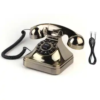 WX-3011 # Античный Бронзовый Телефон Винтажный Стационарный Телефон Настольный Проводной Стационарный Телефон Старомодный Телефон для Дома, Отеля, Офиса