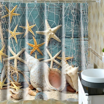Водонепроницаемая занавеска для душа с 3D пейзажем и мультяшным животным, Изысканная Занавеска для ванной комнаты, высококачественные аксессуары для ванной комнаты
