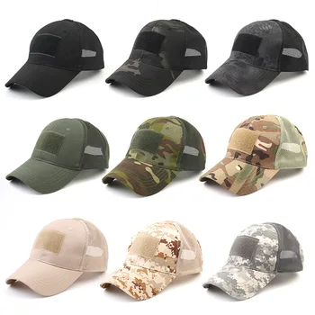 Военные бейсболки Мужские камуфляжные Тактические армейские боевые шляпы для пейнтбола Летние Сетчатые Регулируемые Классические солнцезащитные шляпы Snapback