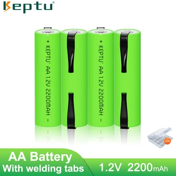 Высококачественная аккумуляторная батарея KEPTU AA 1,2 В 2200 мАч со сварочными выступами nimh aa для электробритвы зубной щетки игрушечных часов