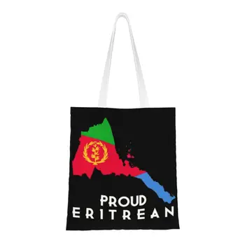 Гордый Эритрейский флаг, сумка-тоут для продуктовых покупок, женская милая холщовая сумка-шоппер, сумка через плечо, большая вместительная сумка