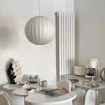 декоративный подвесной светильник с овальным шаром, прозрачный шнур лампы, люстры в железной клетке, потолочные люстры luminaria de mesa