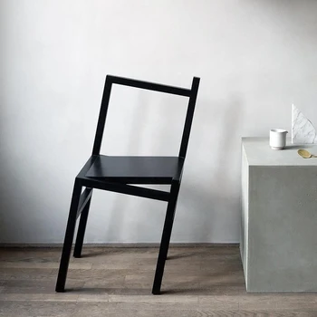 Деревянный обеденный стул в скандинавском стиле для гостиной, Мобильные черные офисные дизайнерские стулья, современная одноместная мебель для дома Sillas De Comedor, ШХВХГ, 35XP