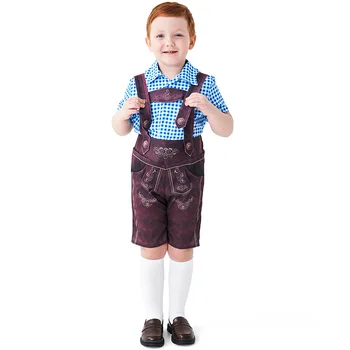 Детский Ледерхозен на Октоберфест с подтяжками, костюм для мальчика, пивной костюм, костюмы на Хэллоуин, вечеринка