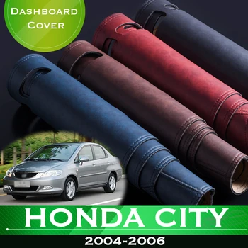 Для Honda City 2004-2006 GD8 GD9 Противоскользящая накладка на приборную панель автомобиля, избегающая освещения, приборная платформа, крышка стола, кожаный коврик для приборной панели, ковер