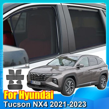 Для Hyundai Tucson NX4 2021 2023 Солнцезащитный Козырек На Окно Автомобиля Защита От Ультрафиолета Авто Шторка Солнцезащитный Козырек Сетка Сетка