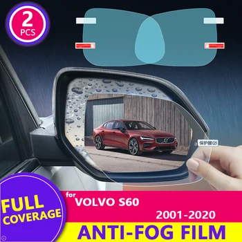 Дождевая Пленка Полное Покрытие Зеркала Заднего Вида Прозрачная Противотуманная Непромокаемая для Volvo S60 2001-2020 2016 2017 2018 2019 Автомобильные Аксессуары Товары