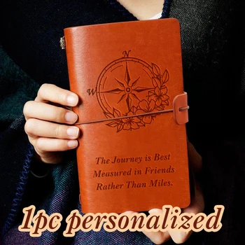 Журнал из искусственной кожи с гравировкой Персонализированные подарки Индивидуальный Блокнот A5 для Дропшиппинга Compass Rose Diary Персонализированный блокнот