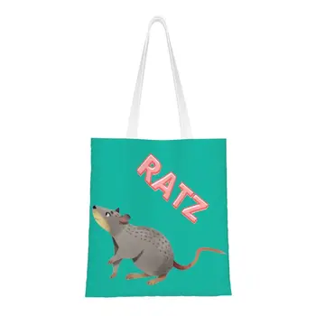 Забавная сумка для покупок Bratz Rat Ratz, холщовая сумка для покупок из мультфильма Манга Аниме, Наплечная сумка для покупок продуктов