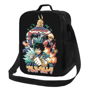 Изолированная сумка для ланча Boku No Hero Academia для женщин плюс сумка для ланча Ultra Deku All Might, термоохладитель для детей-школьников