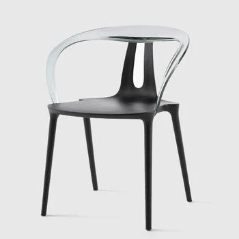 Иногда Пластиковые обеденные стулья, черные минималистичные Современные Высокие Обеденные стулья, кухонные гарнитуры для спальни, Столовые наборы Sillas, мебель