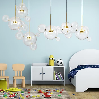 Итальянский дизайн Стеклянный подвесной светильник с пузырьками Светодиодная люстра Bulles Подвесной светильник с мыльными пузырями для гостиной Современный декор детской комнаты