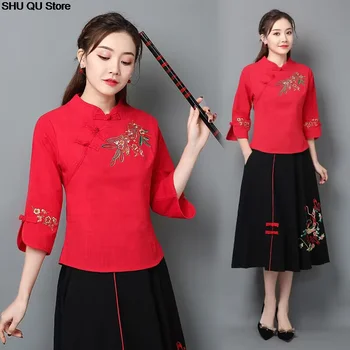 китайская женская одежда в традиционном стиле женская китайская блузка китайская традиционная китайская одежда с вышивкой