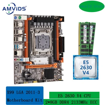 Комплект материнской платы X99 LGA 2011-3 Xeon с процессором Intel E5 2630 V4 и комбинированным набором памяти DDR4 RECC объемом 2 *8 ГБ M.2 NVME SATA3.0 USB3.0