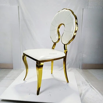 Креативный дизайн Обеденных стульев Золотые современные минималистичные обеденные стулья со спинкой для гостиной Cadeira De Jantar