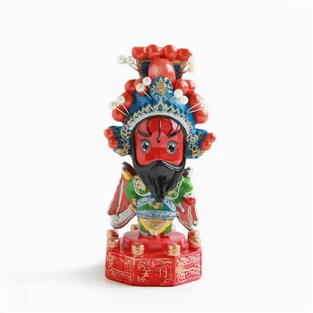 Кукла-персонаж Пекинской оперы, украшения для макияжа лица, кукольный подарок в китайском стиле, Пекинский сувенир, китайская кукла-элемент