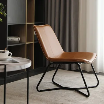 Легкий роскошный минималистский дом для одного человека, гостиная, кожаный арт-балкон, диван-кресло для отдыха