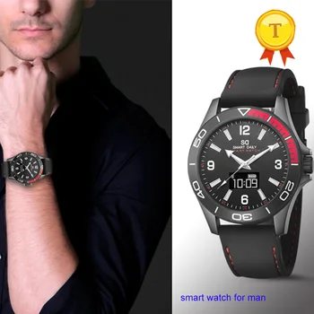 лучший подарок мужчине красивые мужские смарт-часы с поддержкой телефона, водонепроницаемая линия Bluetooth 4.0, напоминание о сообщении в Twitter facebook